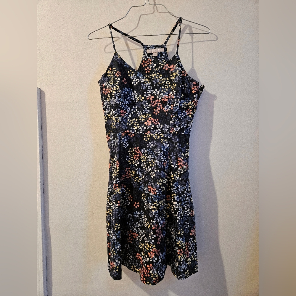 Banana Republic Navy Floral Midi Dress